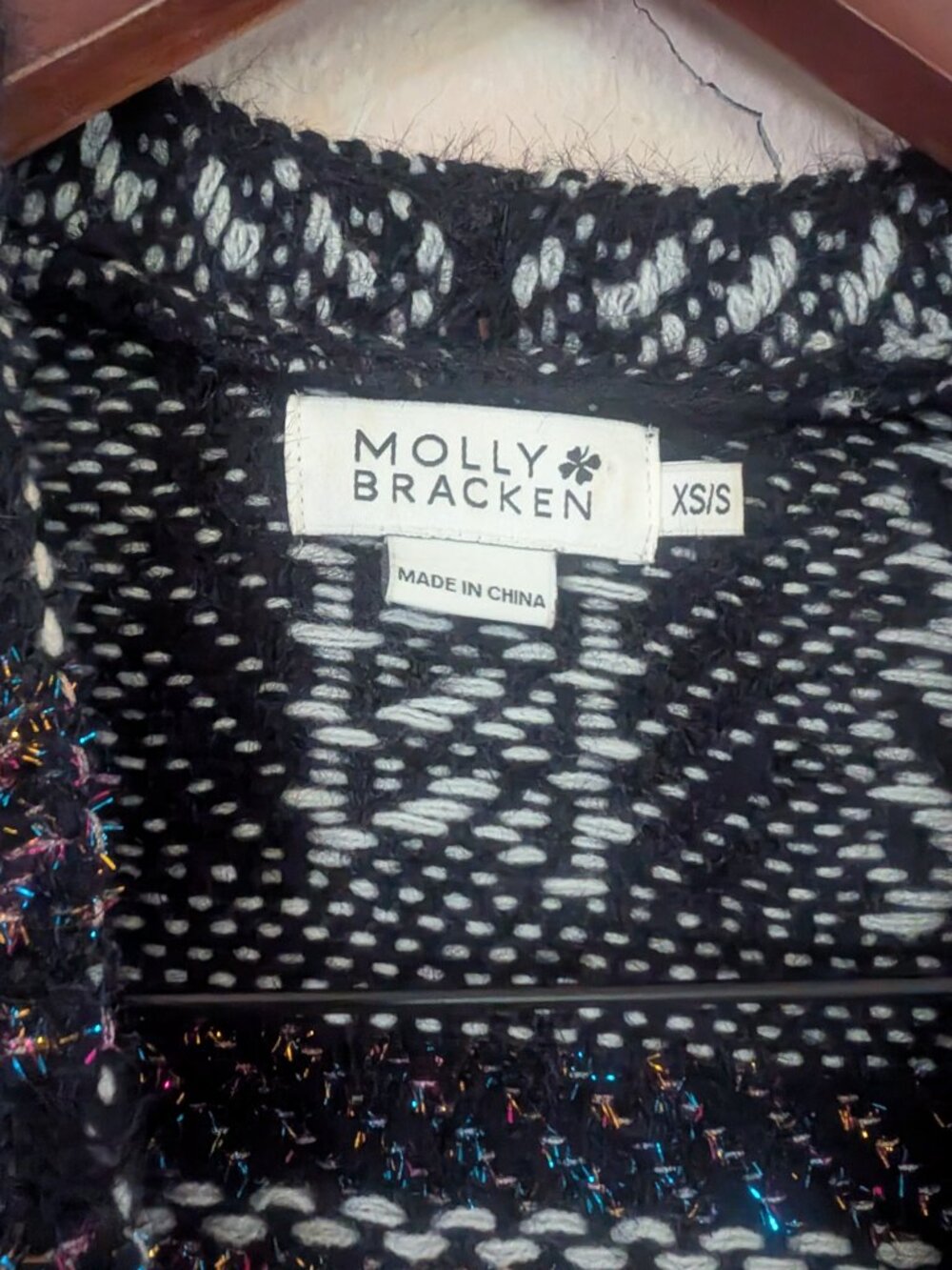 Anthropologie Molly Bracken Sally geo print cardigan / poncho (size XS/S) - Picture 4 of 6